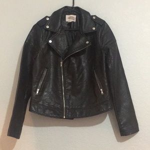Forever 21 faux moto leather jacket !